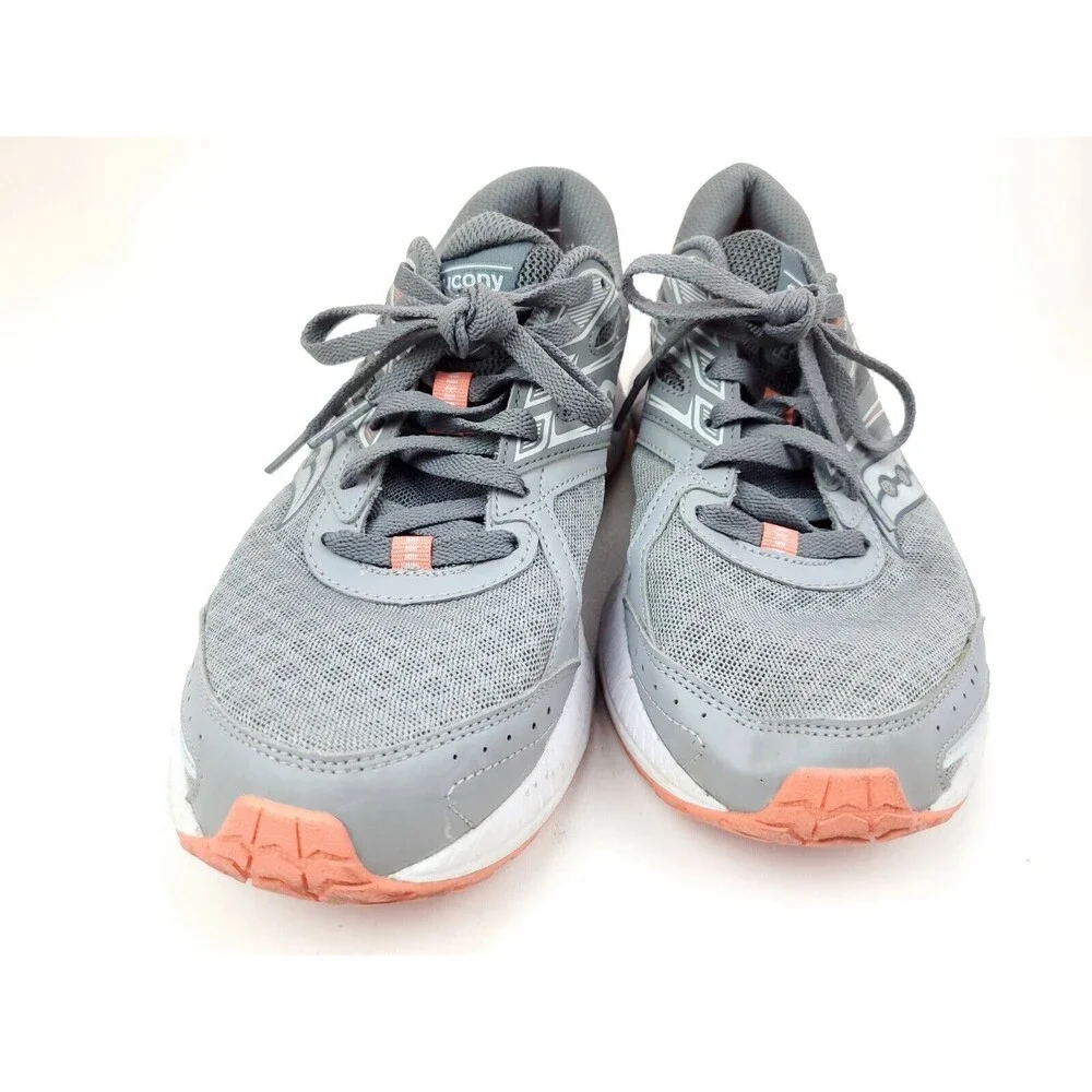 Saucony Women's Cohesion 13 Running Shoe, Alloy/Coral/Sky, Size 10